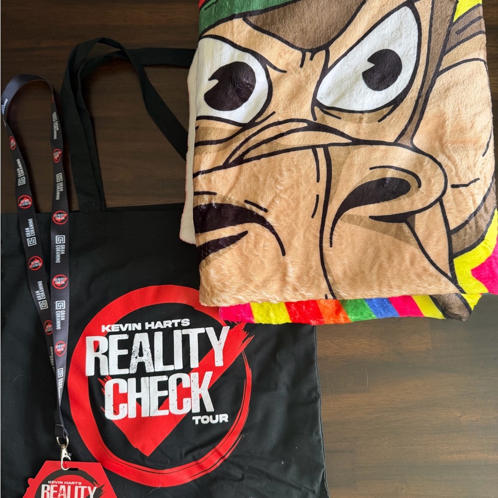 Kevin Hart's Reality Check Tour Tote Bag and Bored Ape Blanket